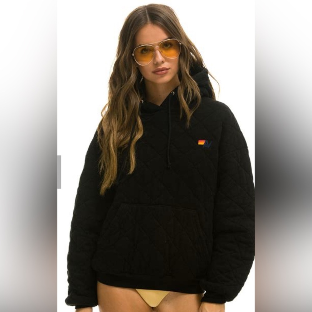 Aviator National Quilted Oversized Hoodie